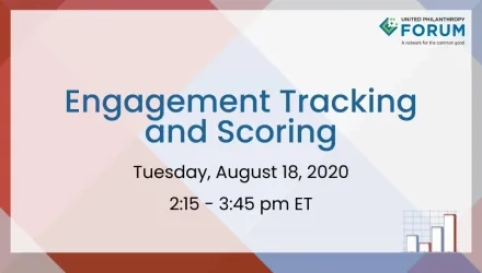 Title slide for August 18 2020 KM Users Group Session on Engagement Tracking and Scoring