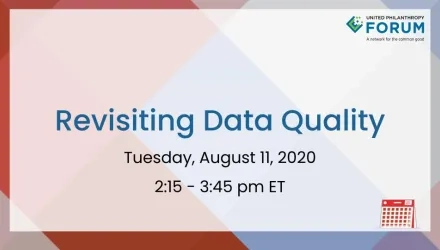 Title Slide for August 11 2020 KM Users Group Session on Revisiting Data Quality