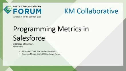 Title Slide for Programming Metrics in Salesforce Recording