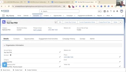 screenshot of salesforce account record